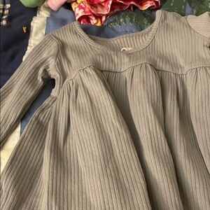 Kids Gray Ribbed Blouse